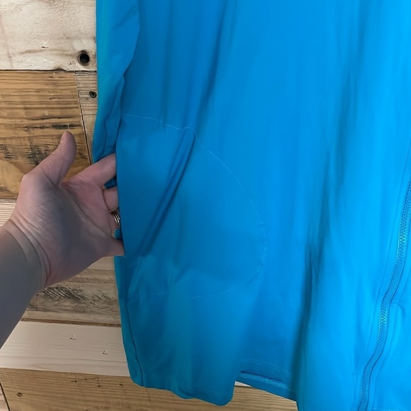 Lands’ End size 1X Vibrant Blue/Teal Full-Zip Lightweight Jacket With Pockets - Picture 2 of 7